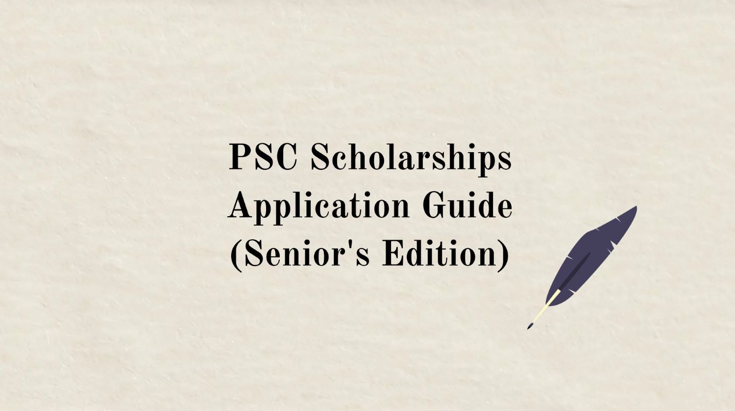 PSC Scholarship Application Guide